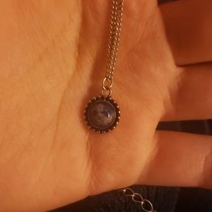 Blue circle choker